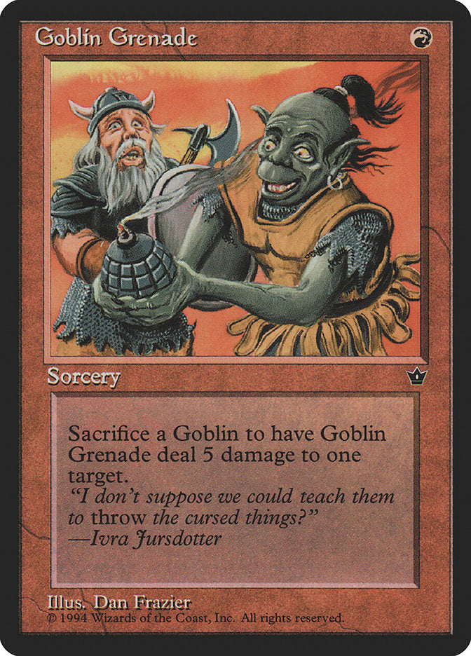 Goblin Grenade (Dan Frazier) [Fallen Empires] | Cracking-Singles