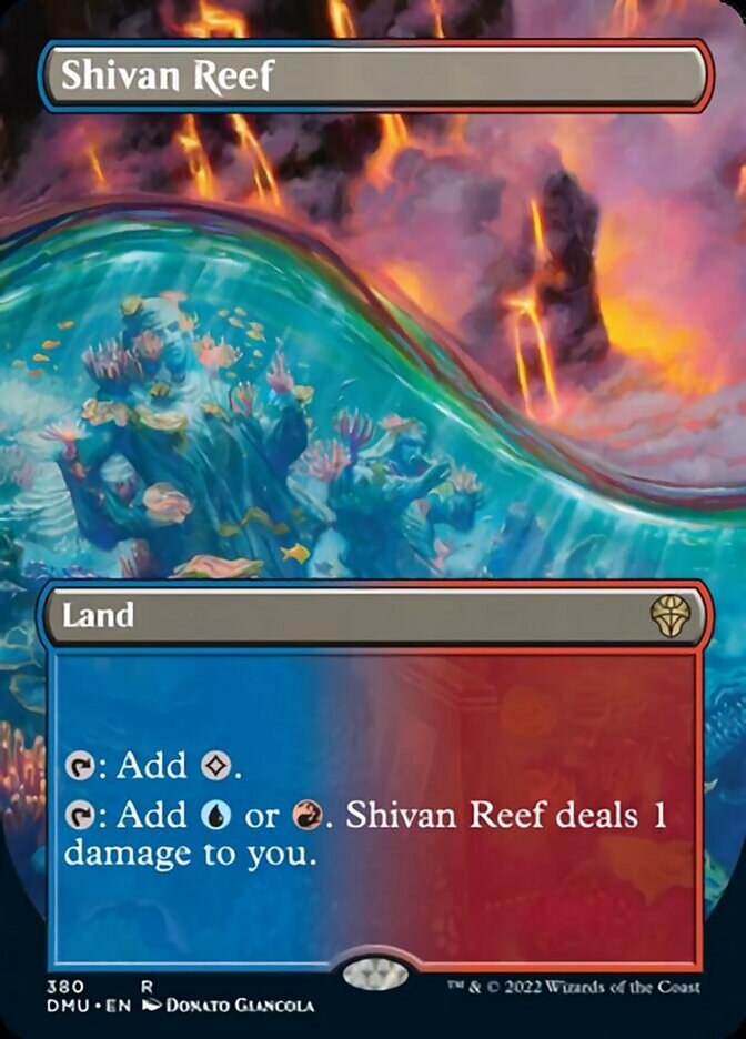 Shivan Reef (Borderless Alternate Art) [Dominaria United] | Cracking-Singles