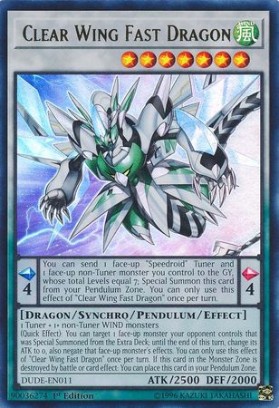 Clear Wing Fast Dragon [DUDE-EN011] Ultra Rare | Cracking-Singles