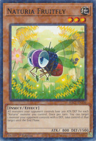 Naturia Fruitfly (Duel Terminal) [HAC1-EN106] Common | Cracking-Singles