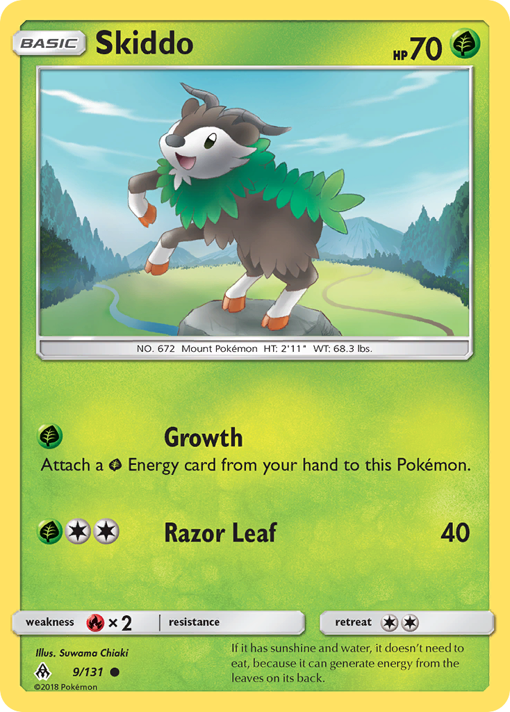 Skiddo (9/131) [Sun & Moon: Forbidden Light] | Cracking-Singles