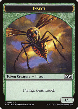 Insect Token (Deathtouch) [Magic 2015 Tokens] | Cracking-Singles