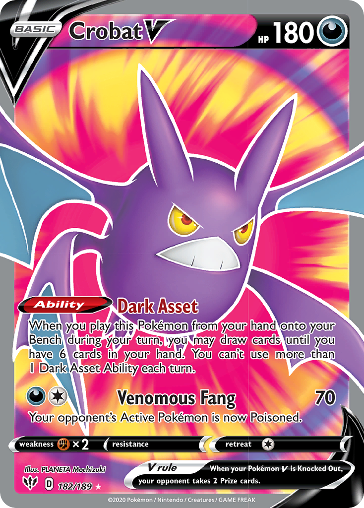 Crobat V (182/189) [Sword & Shield: Darkness Ablaze] | Cracking-Singles