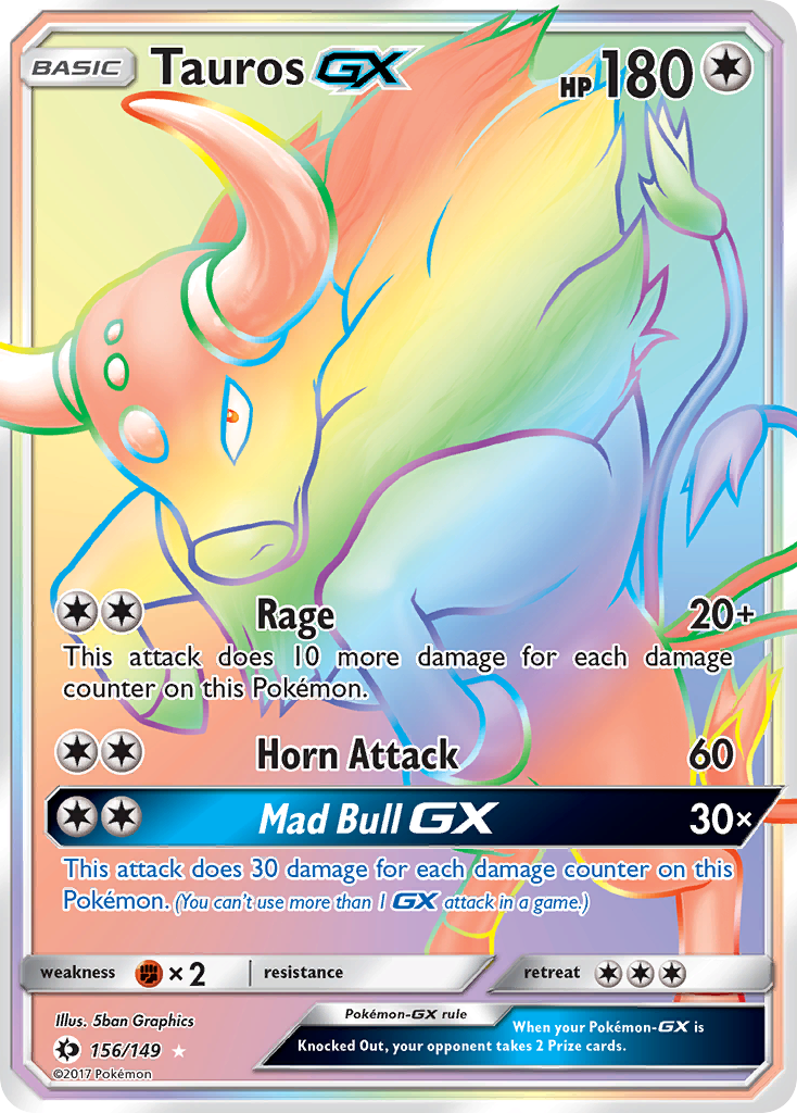 Tauros GX (156/149) [Sun & Moon: Base Set] | Cracking-Singles