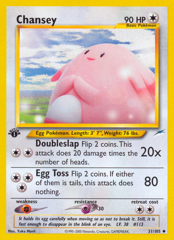 Chansey (31/105) [Neo Destiny 1st Edition] | Cracking-Singles