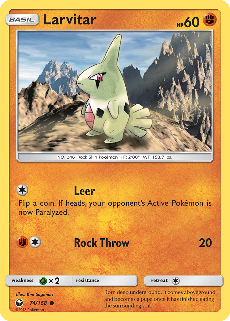 Larvitar (74/168) [Sun & Moon: Celestial Storm] | Cracking-Singles