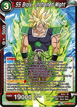 SS Broly, Unchained Might (Uncommon) [BT13-025] | Cracking-Singles