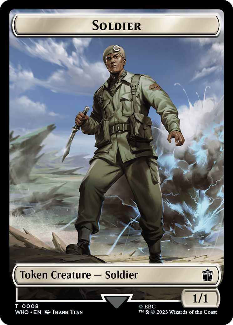 Soldier // Mutant Double-Sided Token [Doctor Who Tokens] | Cracking-Singles