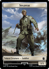 Soldier // Dinosaur Double-Sided Token [Doctor Who Tokens] | Cracking-Singles