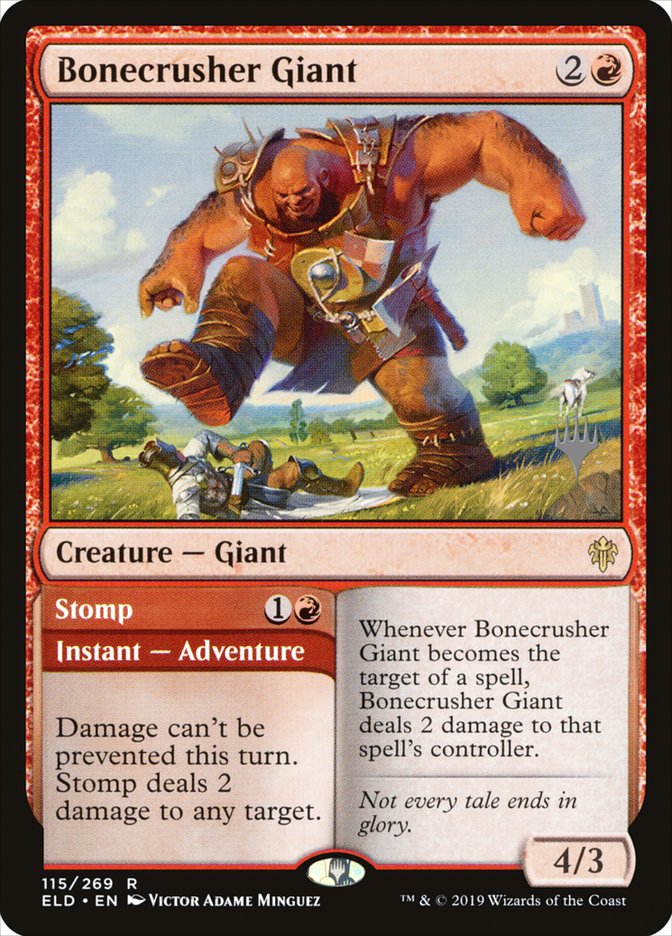 Bonecrusher Giant // Stomp (Promo Pack) [Throne of Eldraine Promos] | Cracking-Singles