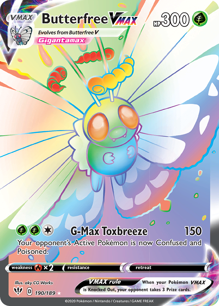 Butterfree VMAX (190/189) [Sword & Shield: Darkness Ablaze] | Cracking-Singles