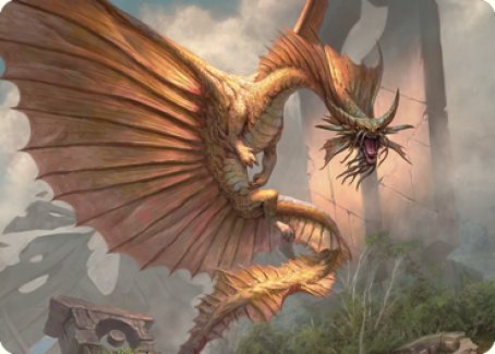 Ancient Gold Dragon Art Card (28) [Commander Legends: Battle for Baldur's Gate Art Series] | Cracking-Singles