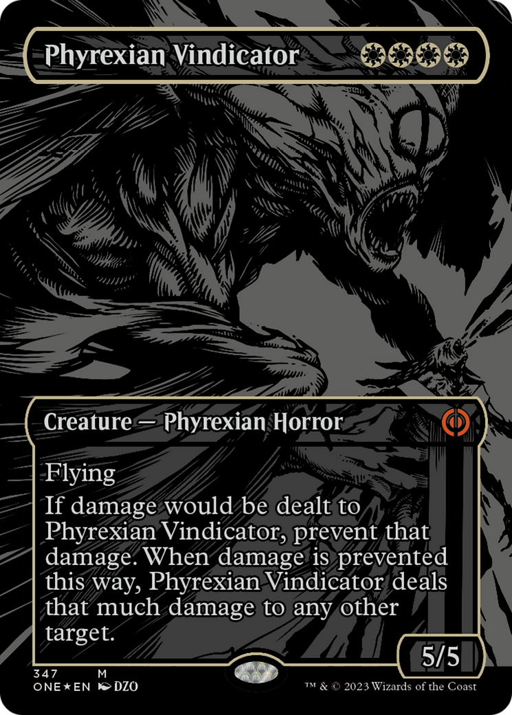 Phyrexian Vindicator (Oil Slick Raised Foil) [Phyrexia: All Will Be One] | Cracking-Singles