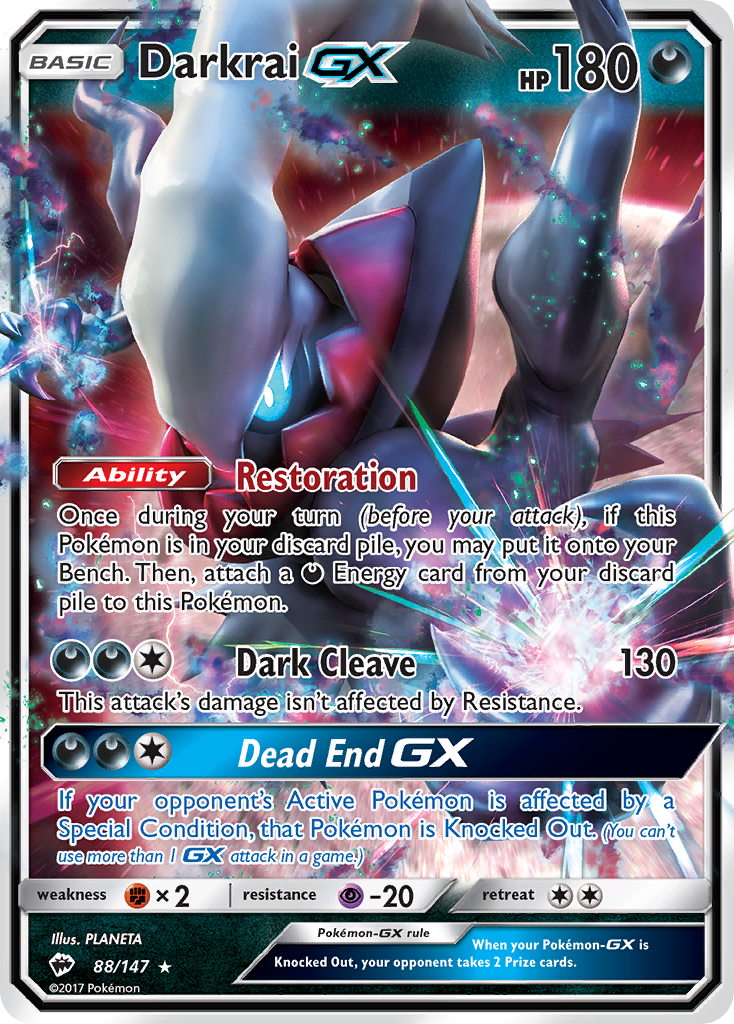 Darkrai GX (88/147) [Sun & Moon: Burning Shadows] | Cracking-Singles