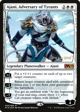 Ajani, Adversary of Tyrants [Core Set 2019 Promos] | Cracking-Singles