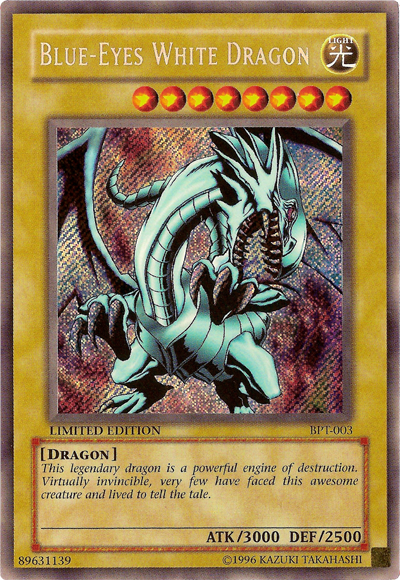 Blue-Eyes White Dragon [BPT-003] Secret Rare | Cracking-Singles