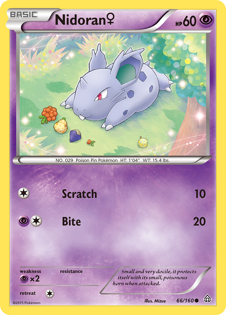 Nidoran (66/160) (Female) [XY: Primal Clash] | Cracking-Singles