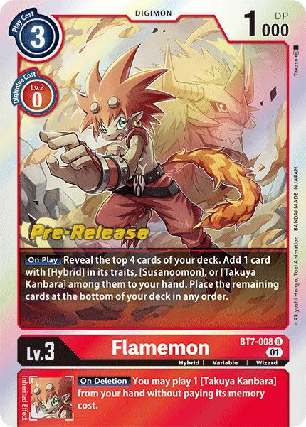 Flamemon [BT7-008] [Next Adventure Pre-Release Cards] | Cracking-Singles