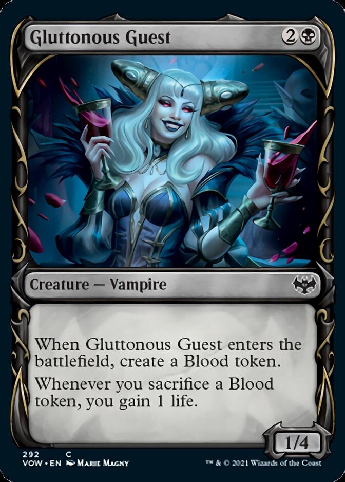 Gluttonous Guest (Showcase Fang Frame) [Innistrad: Crimson Vow] | Cracking-Singles