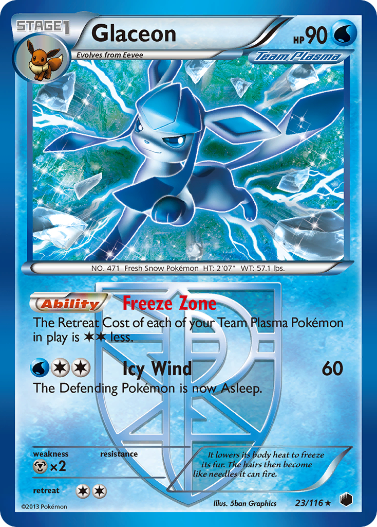 Glaceon (23/116) [Black & White: Plasma Freeze] | Cracking-Singles