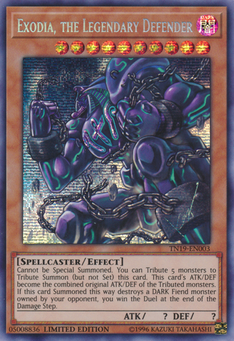 Exodia, the Legendary Defender [TN19-EN003] Prismatic Secret Rare | Cracking-Singles