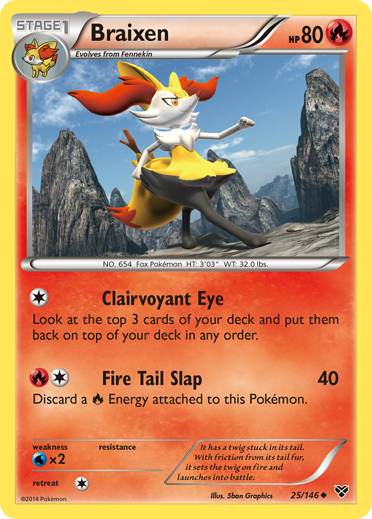 Braixen (25/146) [XY: Base Set] | Cracking-Singles