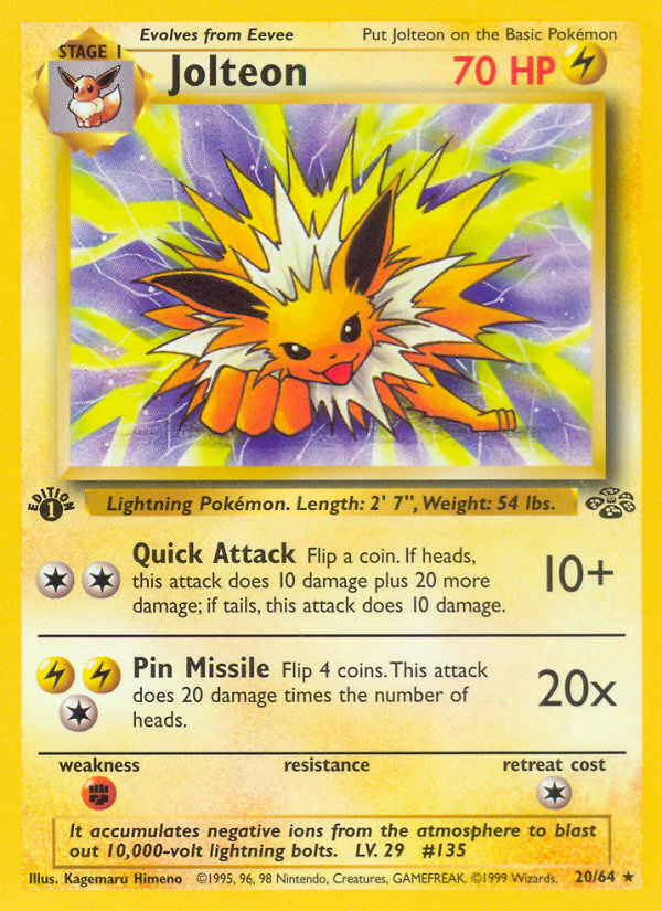 Jolteon (20/64) [Jungle 1st Edition] | Cracking-Singles