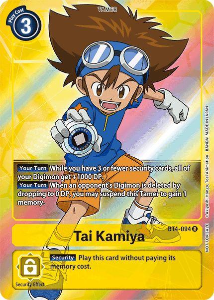 Tai Kamiya [BT4-094] (Buy-A-Box Promo) [Great Legend Promos] | Cracking-Singles