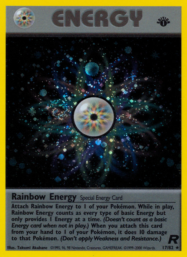 Rainbow Energy (17/82) [Team Rocket 1st Edition] | Cracking-Singles