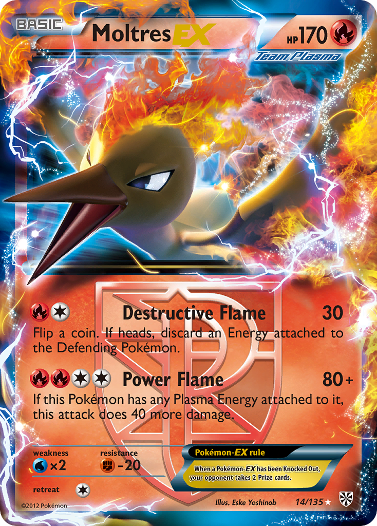 Moltres EX (14/135) [Black & White: Plasma Storm] | Cracking-Singles