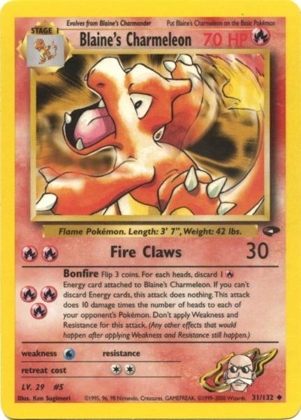 Blaine's Charmeleon (31/132) [Gym Challenge Unlimited] | Cracking-Singles