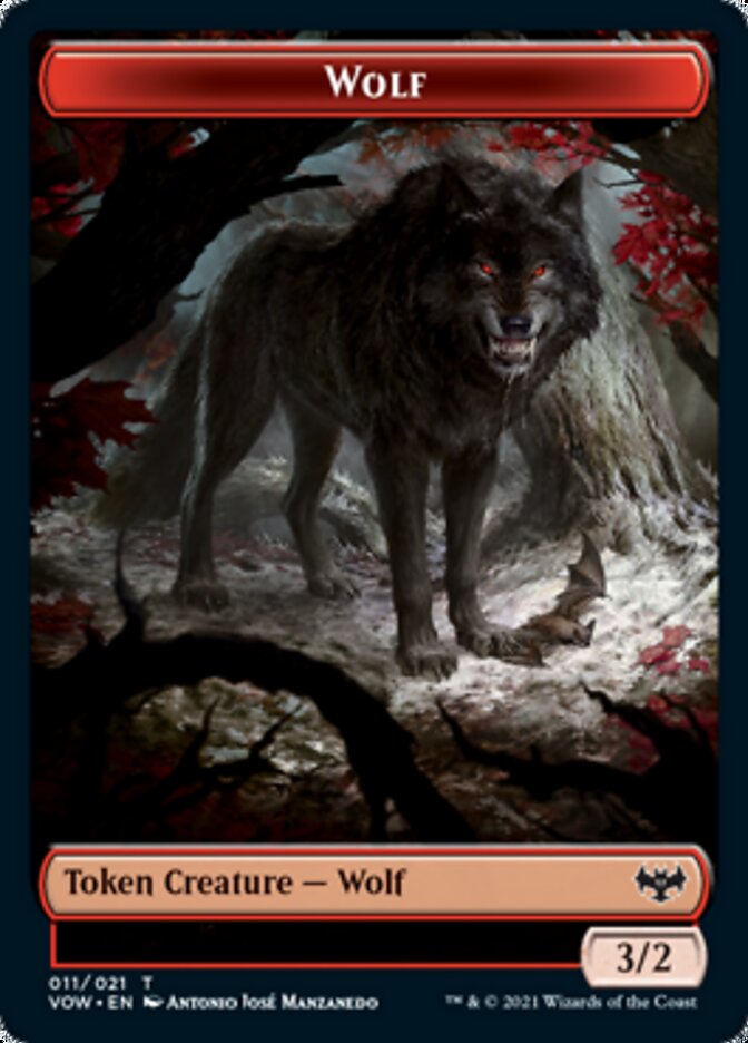 Wolf Token (011) [Innistrad: Crimson Vow Tokens] | Cracking-Singles