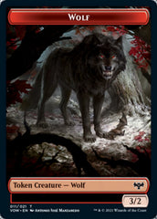 Wolf (011) // Wolf (014) Double-sided Token [Innistrad: Crimson Vow Tokens] | Cracking-Singles