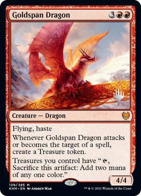 Goldspan Dragon [Kaldheim Promo Pack] | Cracking-Singles