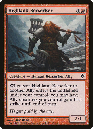 Highland Berserker [Zendikar] | Cracking-Singles