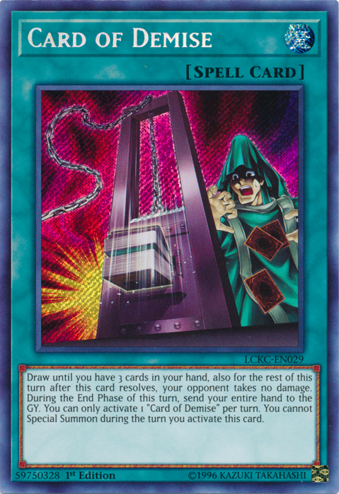 Card of Demise [LCKC-EN029] Secret Rare | Cracking-Singles