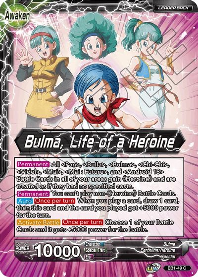 Bulma // Bulma, Life of a Heroine (EB1-49) [Battle Evolution Booster] | Cracking-Singles