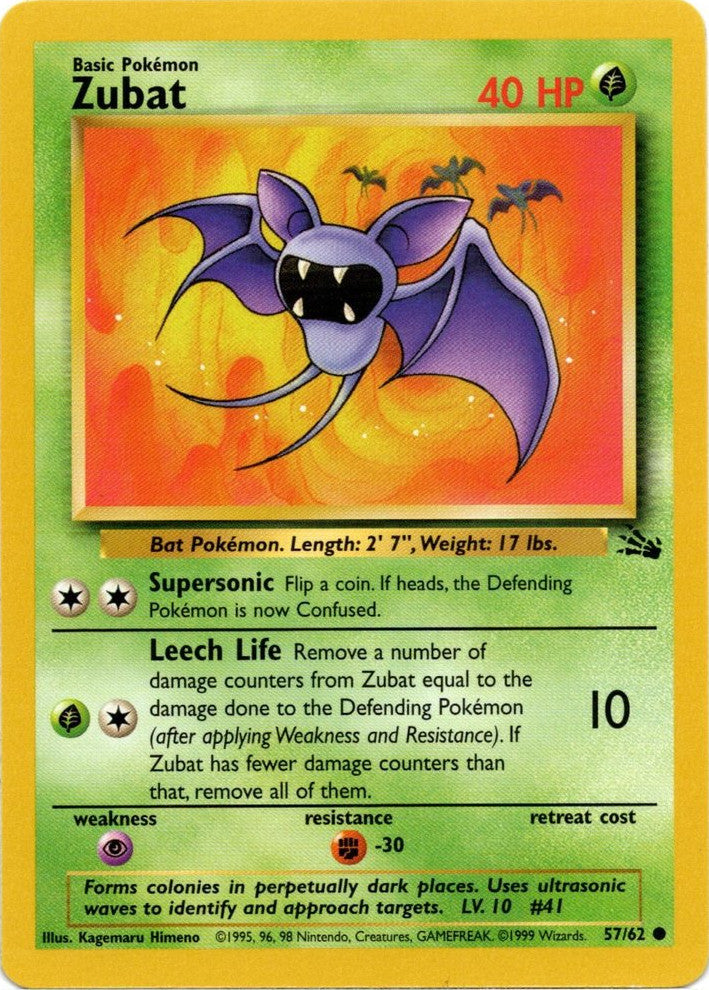 Zubat (57/62) [Fossil Unlimited] | Cracking-Singles