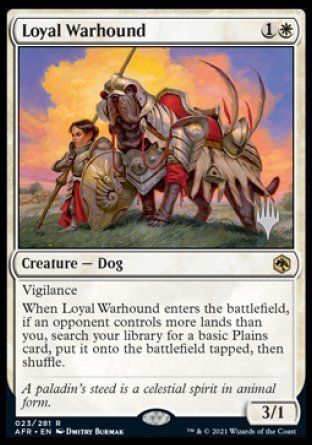 Loyal Warhound (Promo Pack) [Dungeons & Dragons: Adventures in the Forgotten Realms Promos] | Cracking-Singles