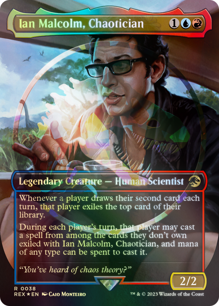 Ian Malcolm, Chaotician Emblem (Borderless) [Jurassic World Collection Tokens] | Cracking-Singles