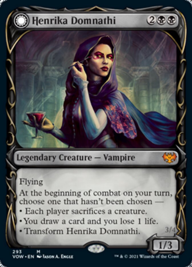 Henrika Domnathi // Henrika, Infernal Seer (Showcase Fang Frame) [Innistrad: Crimson Vow] | Cracking-Singles