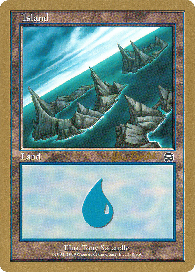 Island (ab338a) (Alex Borteh) [World Championship Decks 2001] | Cracking-Singles