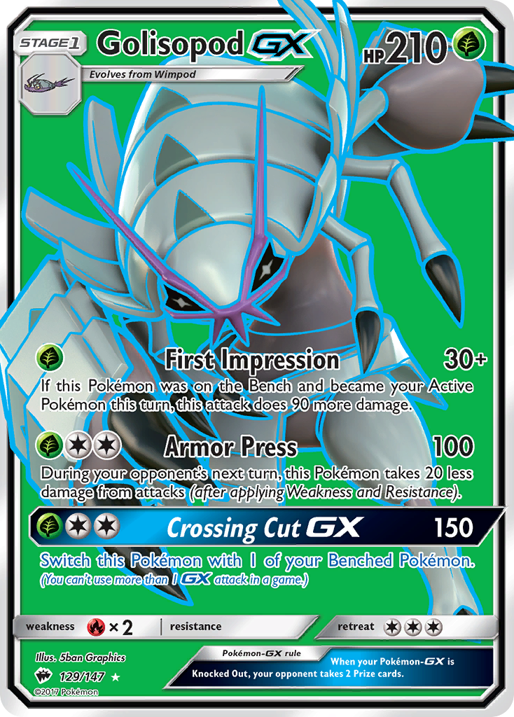 Golisopod GX (129/147) [Sun & Moon: Burning Shadows] | Cracking-Singles