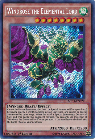 Windrose the Elemental Lord [MP14-EN022] Secret Rare | Cracking-Singles