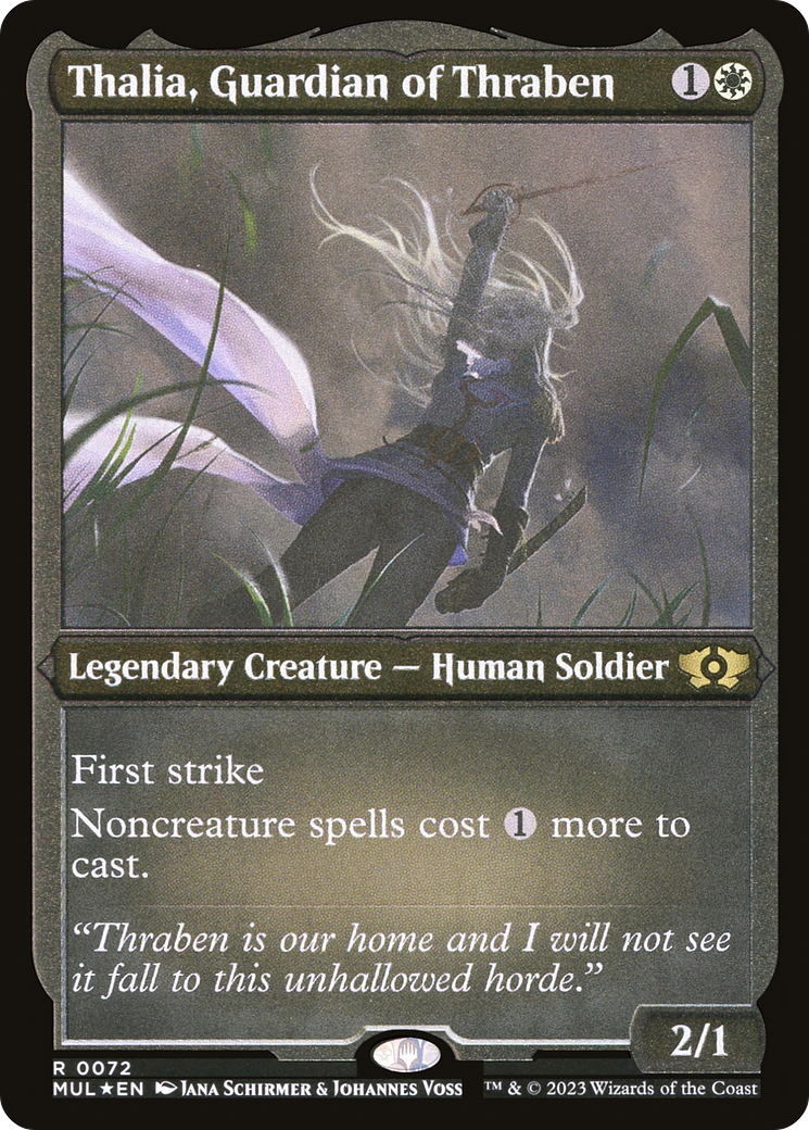 Thalia, Guardian of Thraben (Foil Etched) [Multiverse Legends] | Cracking-Singles