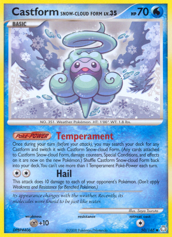 Castform Snow-cloud Form (50/146) [Diamond & Pearl: Legends Awakened] | Cracking-Singles