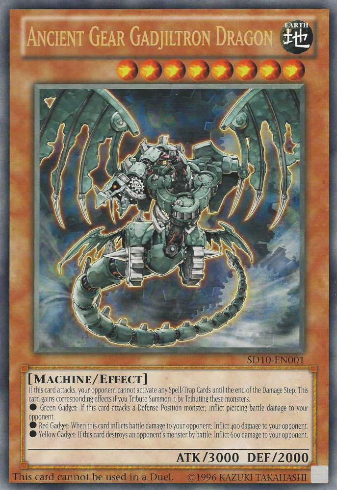 Ancient Gear Gadjiltron Dragon (Oversized) (Machine Madness) [SD10-EN001] Promo | Cracking-Singles