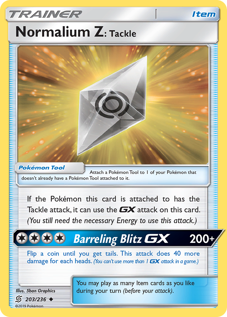 Normalium Z: Tackle (203/236) [Sun & Moon: Unified Minds] | Cracking-Singles