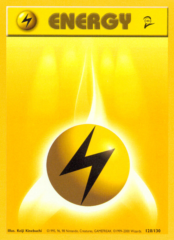 Lightning Energy (128/130) [Base Set 2] | Cracking-Singles