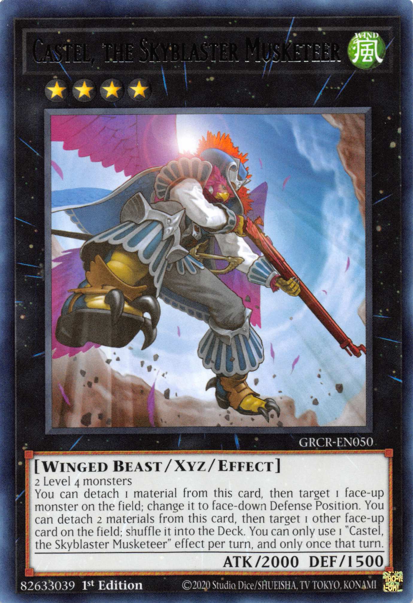 Castel, the Skyblaster Musketeer [GRCR-EN050] Rare | Cracking-Singles